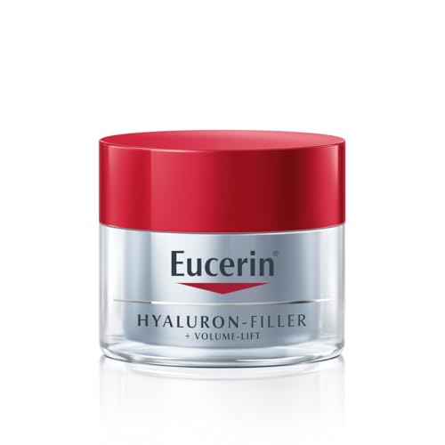 Eucerin Hyaluron-Filler + Volume-Lift Crema de Noche (50 ml), crema antiarrugas regeneradora, con Ácido Hialurónico rellenador, tratamiento con efecto lifting facial inmediato para todo tipo de piel