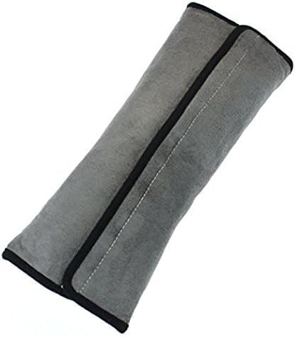 CYBERNOVA 2pcs Car Vehicle Seat Belt Harness Shoulder Pad Cover Cushion Head Support for Kids Baby (Grey+Grey) - Image 3