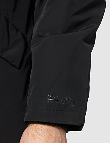 Springfield Parka Oversize Gilet, Nero, XXXL Uomo