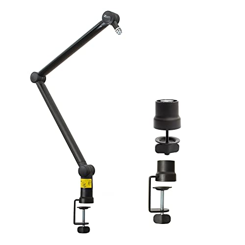 IXTECH Boom Arm - Adjustable 360° Rotatable Microphone Arm - Sturdy Stainless Steel Mic Arm Desk, Table Stand - Foldable Scissor Arm - Stable Microphone Mount Arms for Radio Studio, Podcast, Gaming - Thumbnail 3