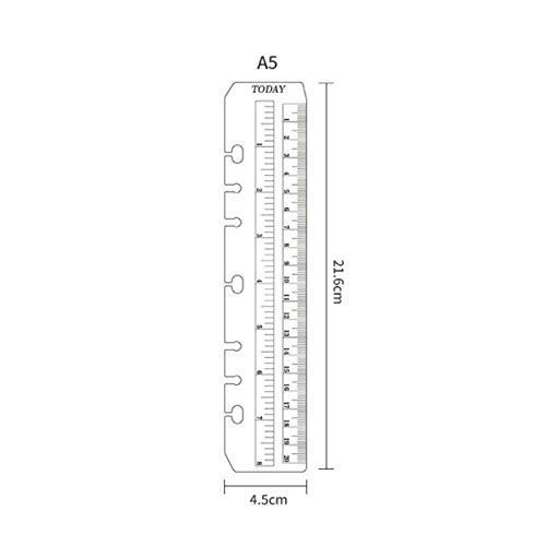 TopHomer A5 Dimensione Righello Nero Indicatore Di Pagina - Foto 7