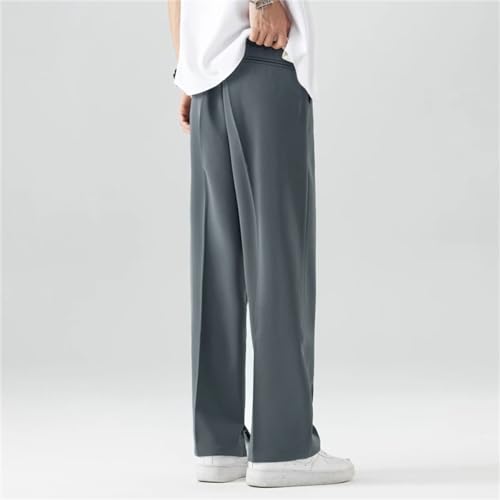 Generic Men's Casual Suit Pants Light&Thin Korean Straight Pants Loose Semi-Wide Sweatpants Wide Leg Long Baggy Trousers4