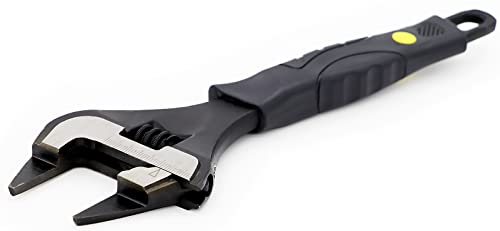 Image of Extra Slim Jaw 8-Inch Adjustable Wrench, Black, Alloy Steel
