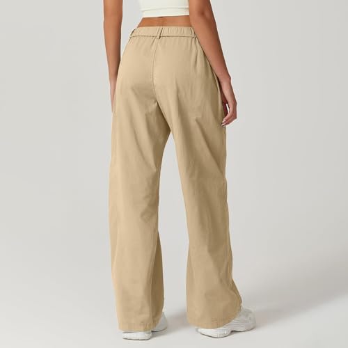 Baggy Cargo Pants Women Zip Front High Waisted Wide Leg Pants Y2k Streetwear Casual Cotton Palazzo Pants with Pockets3