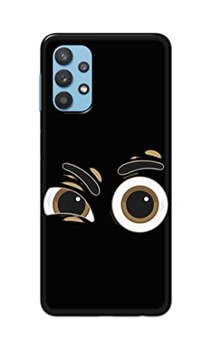 Image of PRINTFIDAA Funky Expression of Cartoon Eyes Printed Designer Hard Back Case Cover for Samsung Galaxy A32 -(SS) MVN1004