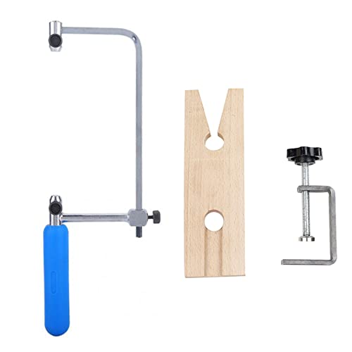 BJTDLLX Scie à bijoux - Kit de scie sauteuse en forme de U - Réglable - Pour scier des fils, des barres, des tuyaux, des vis, pour la fabrication de cadres artificiels Cover