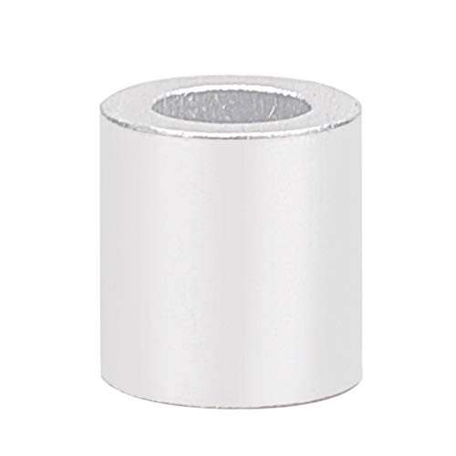 MroMax アルミスリーブ ワイヤーロープアルミスリーブ 継手 ワイヤーロープ径4mm用 100個入り ワイヤロープスリーブ アルミクランプ管 ワイヤロープ アルミ製スリーブ ケーブル捲縮 アルミニウム シルバー