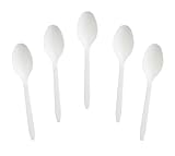 GreenWorks 200 Count 4.5' Mini Compostable Spoons,Small Tasting Spoon for Icecream,Dessert,Coffee,Sampling