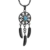 Imrsanl Cremation Jewelry Dream Catcher Urn Necklace for Ashes for Women Men Feather with Flower Keepsake Memory Jewelry Heart Urn Pendant for Human Pet Ashes