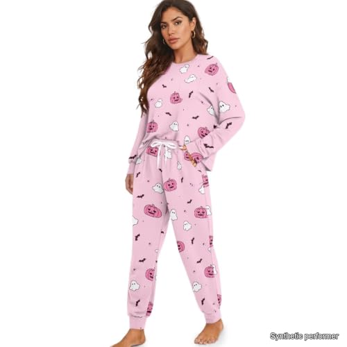 Image of Womens Lounge Set Long Sleeve Soft Pajama Sets