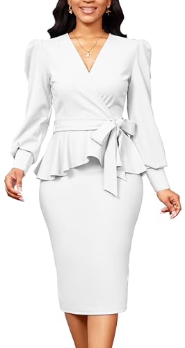 sexycherry Smr8648 Klassischer Damen, Peplum/Weiß, XX-Large