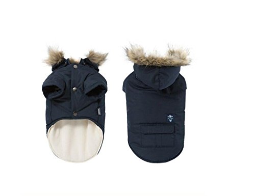 Petbobo Cat Dog Doggie Down Jacket Hoodie Coat Pet Clothes Warm Clothing For Small Dogs Winter Black Xs #TOP1