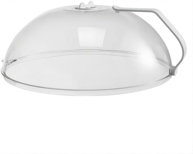 Microwave Splatter Cover for Food,Clear Microwave Splash Guard Cooker lid with Handle,BPA-Free,Soft Plastic