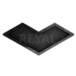 Reyal 3D(V Shape) Paver Block Mould 50mm Black PVC (Make in India) Outdoor Decore for Home Garden and Road (10)