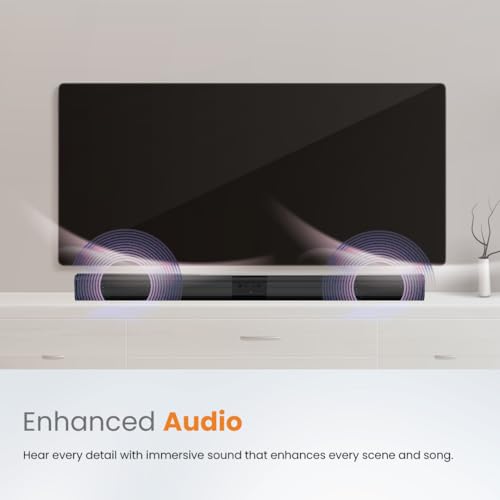 Image of JUST CORSECA Sound Shack 20W Bluetooth Soundbar | 2.2 Channel Surround Sound | Big Bass with Dual Speakers | Remote Control | BT /USB /AUX /TF /Coax | 1800mAh Battery | Long Playback (Black)