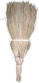 MILAUR Natural Straw Broom - Whisk Sweeping Khajur Ki Jhadu/Broom Unique Handcrafted Ecofriendly Dates Dry Grass Broom for Home Garden Outdoor Floor Area Cleaning (Natural, 1 Units)