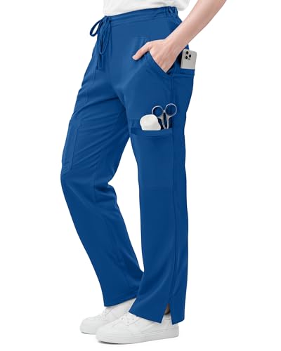 Image of 4-Way Stretch Rayon Blend Scrub Pants Women Mid Rise Relaxed Fit 31 inch Inseam