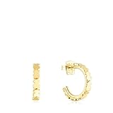 TOUS Pendientes Aro para Mujer con Baño de Oro 18 Kt sobre Plata de Primera Ley, Colección Straight