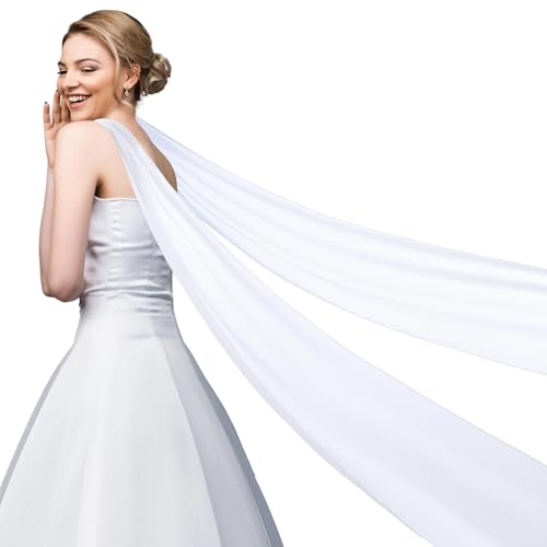 Bridal Scarf for Wedding Long Silk Scarf for Women Draped Bride Wrap Wridal Wedding Wrap
