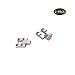 TOYOUTHS 2-Piece Extra Links Compatible with Fitbit Versa Bands Replacement Stainless Steel Metal Chains Clasps Accessories Silver+Rose Gold