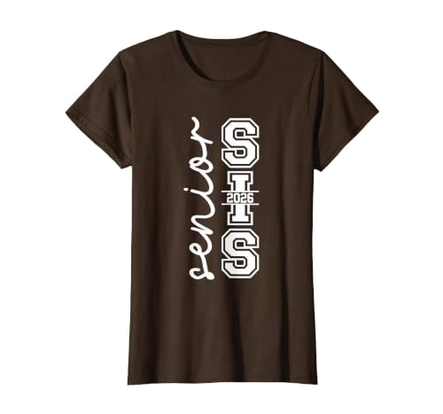 Sister Senior 2026 Proud Sister of a Class of 2026 Graduate T-Shirt, Women, Brown, X-Small