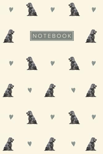  Cocker Spaniel Notebook: Cute Aesthetic Lined Journal for Black Cocker Spaniel Lovers & Owners