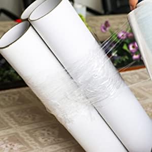 BOMEI PACK 4 Rollen Transparente Stretchfolie extra starke Palettenfolie für Umzug, Lagerung und Versand