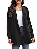 Eigenschaften: Einfache Blazerjacke mit Reverskragen für Damen, Design mit zwei Knöpfen vorne, zwei funktionale Pattentaschen, die perfekt etwas Notwendiges tragen oder einen schicken Look nageln.