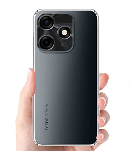 Image of Soft Silicone TPU Back Cover Compatible with Tecno Spark 10C