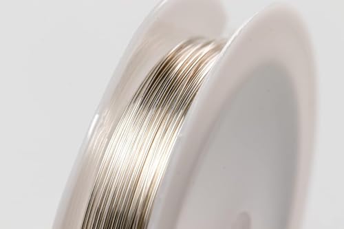Image of 925 Sterling Silver Wire, 26 Gauge, Round, Half Hard, 3FT by CRAFT WIRE | Sterling Silver Wire for Jewelry Making, Wire Wrapping, Solid 925 Sterling Silver, 0.405mm Wire, High Quality Made in USA