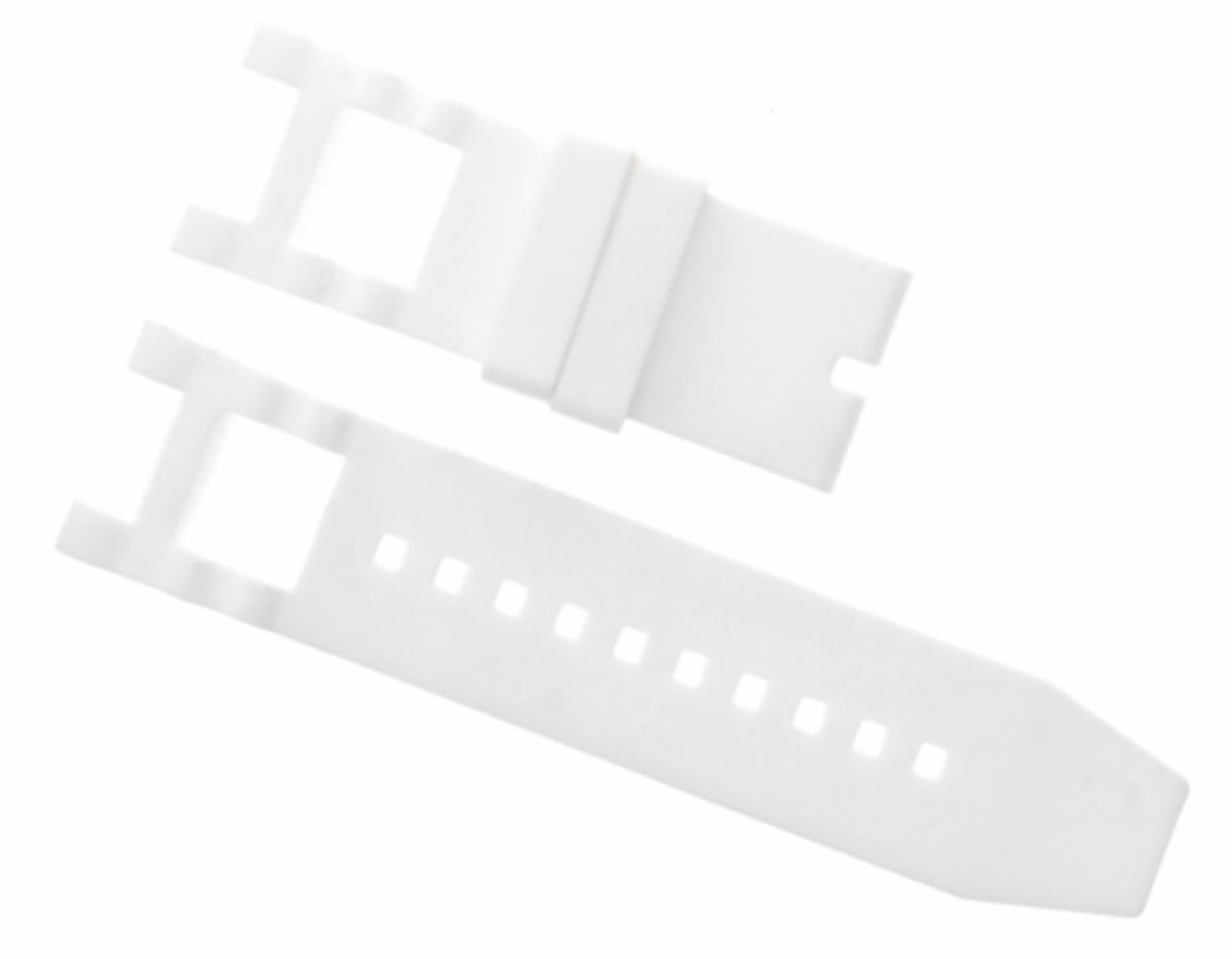 Ewatchparts Silicone Rubber Watch Band Strap Compatible With Invicta Subaqua Noma IIi 6043 Watch White