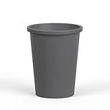 Regal Altair 11 Gallon Gray Round Waste Basket | 44 Qt Trash Can