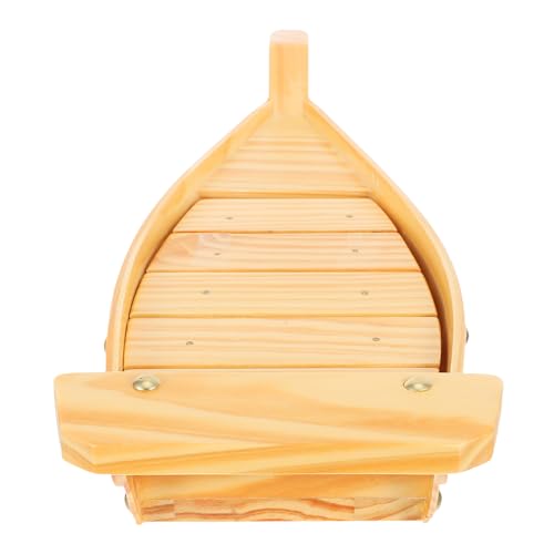 Plato de Sushi de Madera en Forma de Barco 37x15.3x7 cm miniatura 1