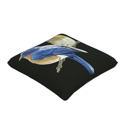 Housse de coussin oiseaux imprime haute definition pour salon