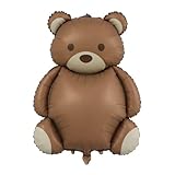 Matte bear Animal balloon Decorations teddy bear Birthday Foil balloons for baby shower Jungle Woodland Animal Farm Safari Zoo Theme Birthday Party Decoration