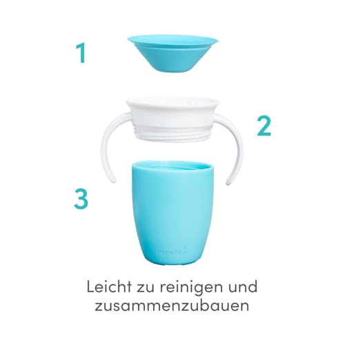Munchkin Miracle Trinklernbecher 360 Grad, 207 ml, Blau