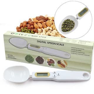 Kedva Digital Kitchen Spoon Electronic Food Weighing Scale (500g/0.1g) with LCD Display Detachable Scoop and Tare Function for Measuring Cooking Ingredients Coffee Flour Spices Medicine
