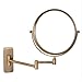 CUZRSIEYI Bathroom Wall-Mounted Mirrors,8 inch Makeup Mirrors,Double Sided Brass Magnifying Mirror,Extendable Folding 360°Swivel Vanity Shaving Mirrors(Brass,10X)