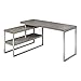 Monarch Specialties Corner 2 Open Shelves Modern Home Office L-Shaped Desk