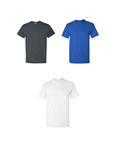 Canvas T-shirts Magliette Gildan Heavy Cotton Con Taschino - Confezione Da 10 Pezzi, 5.3 Once, 100% Cotone Pre-restringato, Modello G530 Gildan G530 Uomo - Foto 10