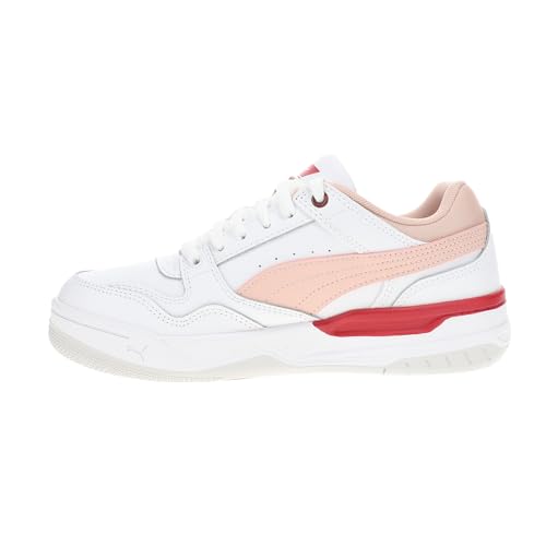 PUMA Puma Women's Rebound Retro Sneaker, Puma White-Rose Quartz-Feather Gray, 10