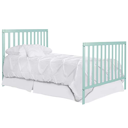 Dream On Me, Edgewood 4in1 Convertible Mini Crib, Mint , 40x25x33