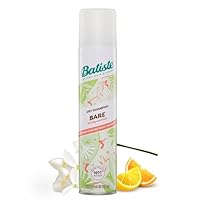 Batiste Bare Dry Shampoo 200mL - Quick Refresh for Sleek or Textured Hair with Light & Subtle Scent, Instantly Revitalises Oily Hair, Adds Volume & Style, Non-Drying Formula, Quick Fixes