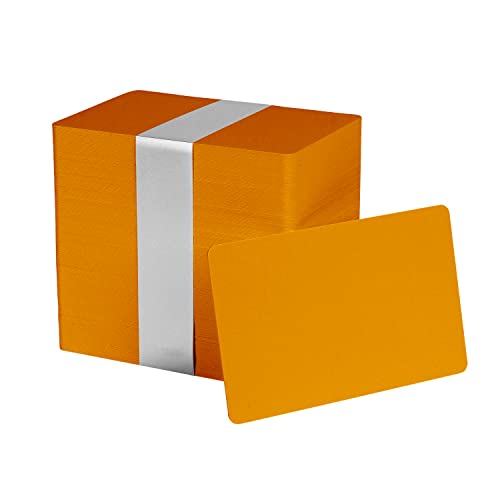 Image of Pack of 100 Orange CR80 PVC Cards | 30 mil by easyIDea