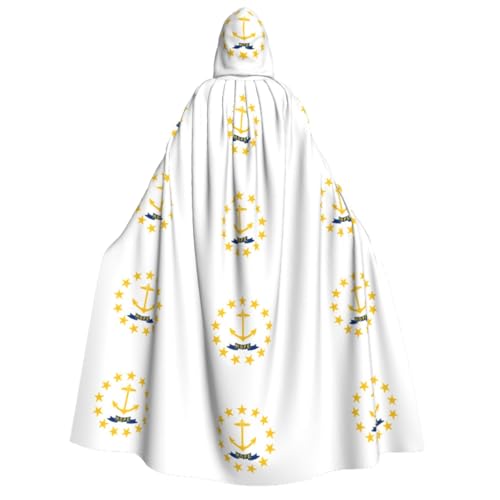 Cape à capuche médiévale Rhode Island 150cm pour cosplay et carnaval