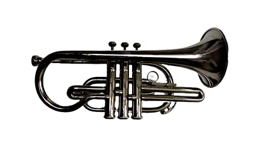 CORNET 3 VALVE SILVER Bb FLAT PERFECT SOUND QUALITY + CASE & M/P