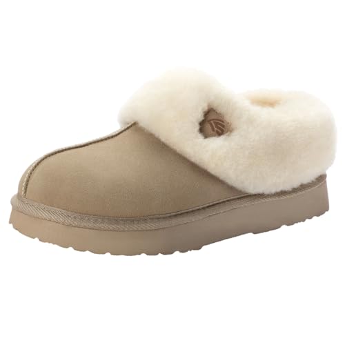 LazyStep Women's Fuzzy Closed Back Slippers