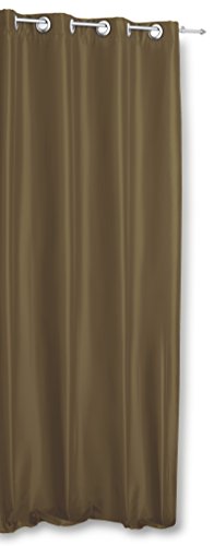 Haus und Deko Thermogardine Alaska Blickdicht Vorhang Polar Fleece Übergardine Ösen Gardine B/H 140x245 cm #1405 (Taupe hell)