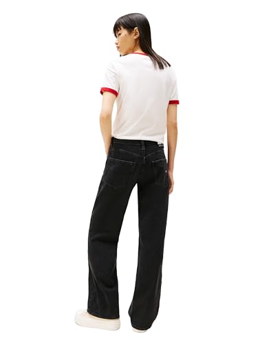 Tommy Jeans Women's Mia Mid Rise Relaxed Straight Jeans4