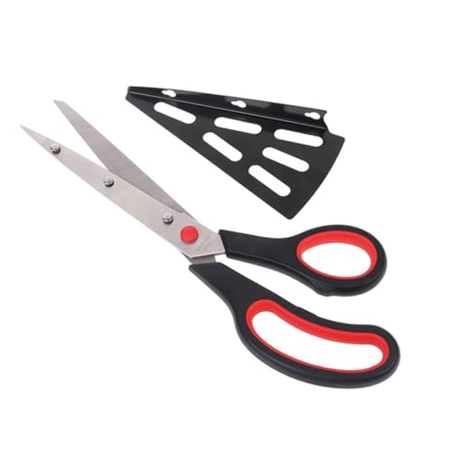 OUNONA Ciseaux de pelle multifonctionnels pizzas cutter de pizza ciseaux coupe-pizza rouge